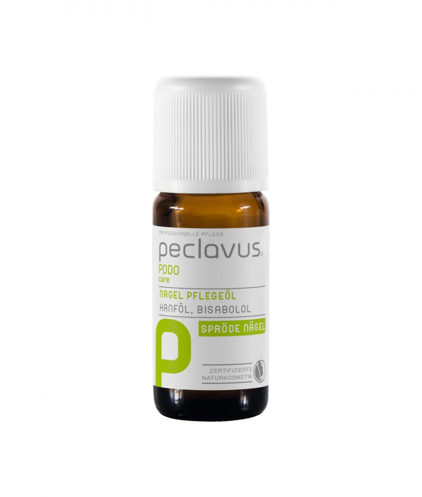 Nagų priežiūros aliejus Peclavus PODOcar 10 ml – drėkinantis, stiprinantis ir apsaugantis nagus nuo grybelio aliejus su kanapių ir nakvišų aliejais.